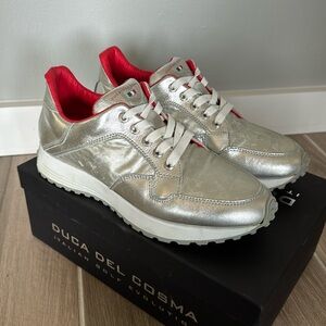 Duca Del Cosma Boreal Golf Shoes. Silver. Waterproof. Worn 1 time. Size 9-9.5